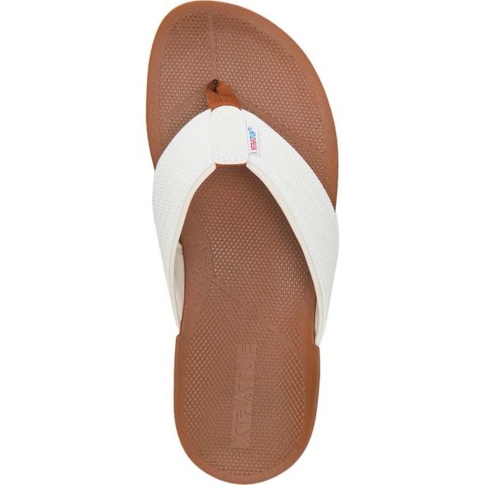 XTRATUF Auna Women's White & Brown Sandals Flip Flops